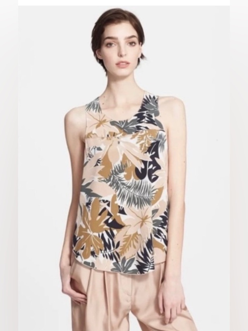 Rag & Bone Patricia Silk Floral Sleeveless Blouse Size Medium